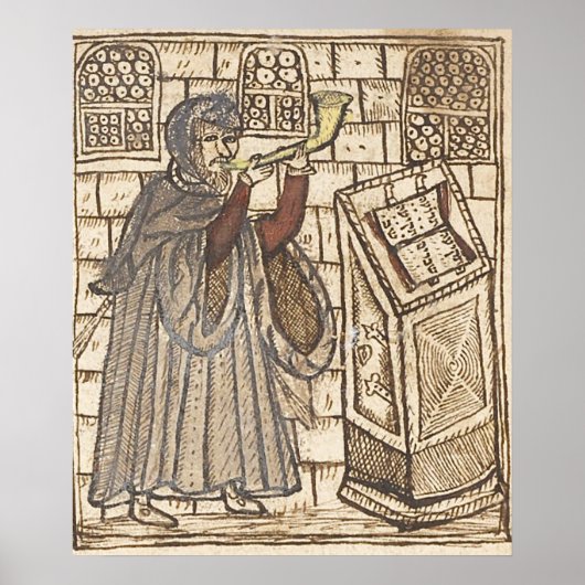 大吹雨だ。ロシュ・ハサナ。שופר ポスター (正面)