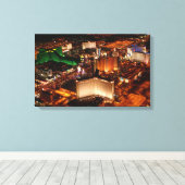 大吹雪からのラスベガス空中眺め キャンバスプリント (インサイチュ (ウッドフロア))