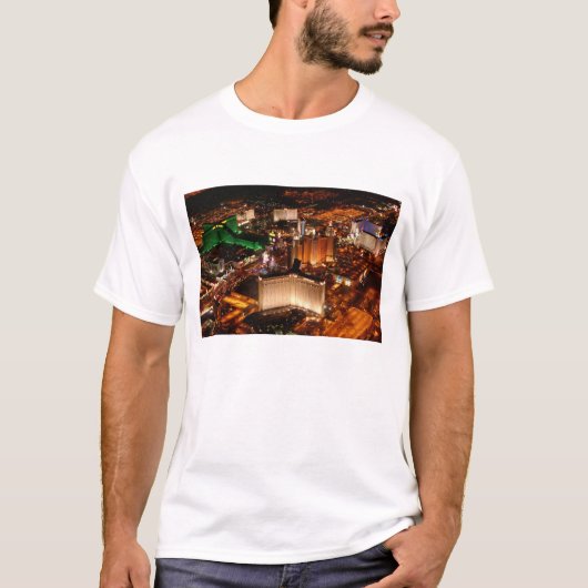 大吹雪からのラスベガス空中眺め Tシャツ (正面)