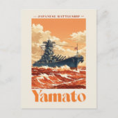 大和 日本の戦艦 ヴィンテージ 海事 ポスター ポストカード (正面)