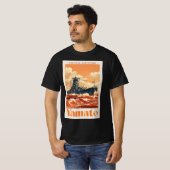 大和 日本戦艦 ヴィンテージ 海事ポスター Tシャツ (正面フル)