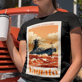 大和 日本戦艦 ヴィンテージ 海事ポスター Tシャツ