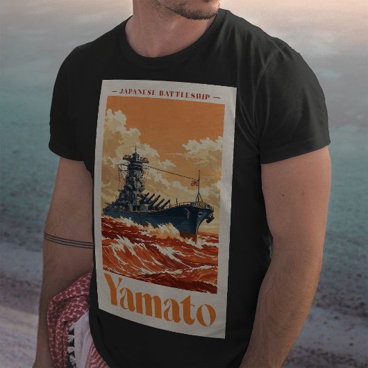 大和 日本戦艦 ヴィンテージ 海事ポスター Tシャツ