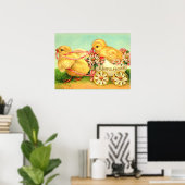 大喜びのイースター、人気があるヴィンテージイラストレーション ポスター (ホームオフィス)