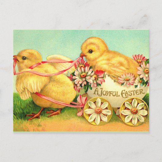 大喜びのイースター、人気があるヴィンテージイラストレーション ポストカード (正面)