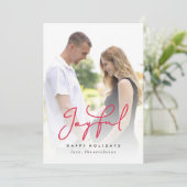 大喜びのクラシックな休日の写真カード シーズンカード (スタンド正面)