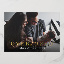 大喜びのホイル休暇の写真誕生のお知らせ