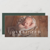 大喜びの休日の写真誕生のお知らせ シーズンカード (正面/裏面)