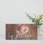 大喜びの休日の写真誕生のお知らせ シーズンカード (スタンド正面)