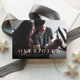 大喜びの休日の写真誕生のお知らせ シーズンカード