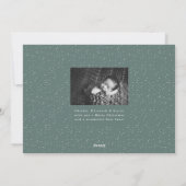 大喜びの休日の写真誕生のお知らせ シーズンカード (裏面)