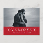 大喜びの休日の妊娠告知はがき 案内ポストカード (正面)