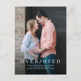 大喜びの休日の妊娠告知はがき 案内ポストカード