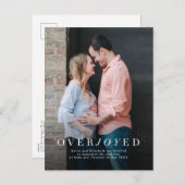 大喜びの休日の妊娠告知はがき 案内ポストカード (正面/裏面)