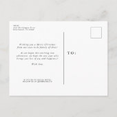 大喜びの休日の妊娠告知はがき 案内ポストカード (裏面)