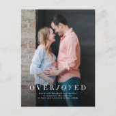 大喜びの休日の妊娠告知はがき 案内ポストカード (正面)