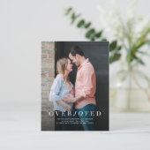 大喜びの休日の妊娠告知はがき 案内ポストカード (スタンド正面)