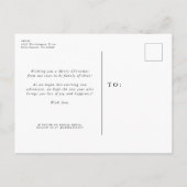 大喜びの垂直的な休日の妊娠告知 案内ポストカード (裏面)