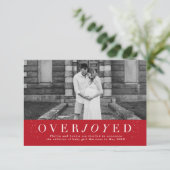 大喜びの赤い休日の写真の妊娠の発表 セーブザデート (スタンド正面)