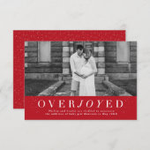 大喜びの赤い休日の写真の妊娠の発表 セーブザデート (正面/裏面)