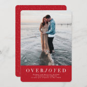 大喜びの赤い休日の妊娠の発表 セーブザデート (正面/裏面)