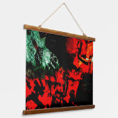 大喜びオレンジの木材トッピング壁タペストリー、バラ色 吊り下げ型タペストリー (傾斜あり)