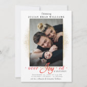 大喜び賛美の写真の休日の誕生発表 シーズンカード (正面)