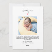 大喜び賛美の写真の休日の誕生発表 シーズンカード (裏面)