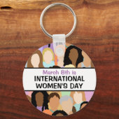大国際的女子の日 – 3月8日 キーホルダー (正面)