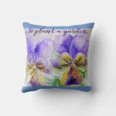 大地が花の水彩フローラ クッション (裏面)