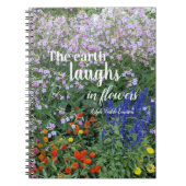 大地が花を引用文フローラ ノートブック (正面)