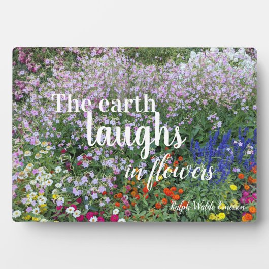 大地が花を引用文フローラ フォトプラーク (正面)