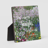 大地が花を引用文フローラ フォトプラーク (正面)