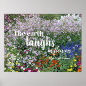 大地が花を引用文フローラ ポスター (正面)