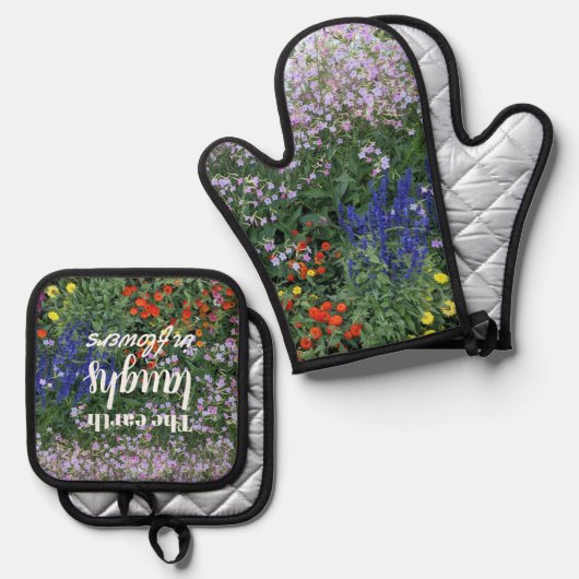 大地が花園の引用文 鍋つかみ&鍋敷きセット (正面/裏面)