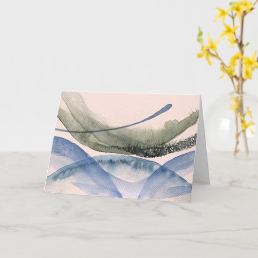 大地と水 - 内部は白紙のメッセージカード カード (黄色い花)