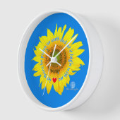 大地に平和を訪れよう – ひまわり 壁時計 (傾斜)