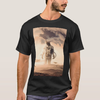 大地に足をつけ、頭は雲の中 Tシャツ