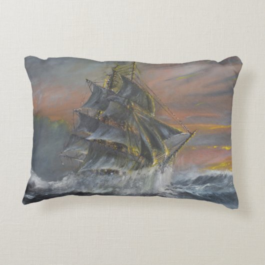 大地の新星は激しい疾風の夜明けに先頭に立ちます アクセントクッション (裏面)