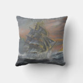 大地の新星は激しい疾風の夜明けに先頭に立ちます クッション (裏面)