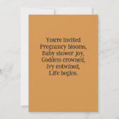 大地の母なる女神ドルイド 招待状 (裏面)