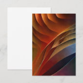 大地の色の砂丘アブストラクト 招待状 (正面/裏面)