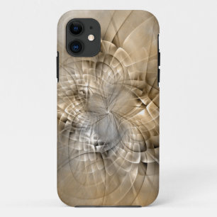 大地の色彩を基調としたモダンなフラクタルアートのテクスチャ iPhone 11 ケース