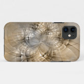 大地の色彩を基調としたモダンなフラクタルアートのテクスチャ Case-Mate iPhoneケース (裏面(横))