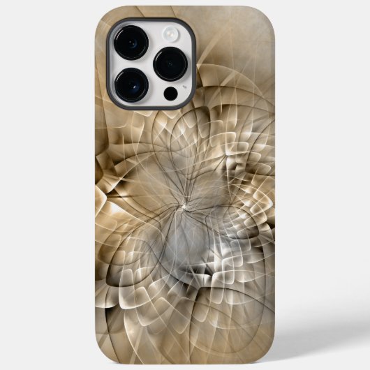大地の色彩を抽象化したモダンなフラクタルアートテクスチャ Case-Mate iPhoneケース (裏面)