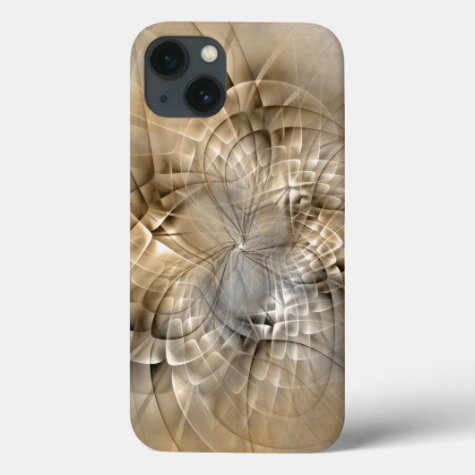 大地の色彩を抽象化したモダンなフラクタルアートテクスチャ Case-Mate iPhoneケース (裏面)