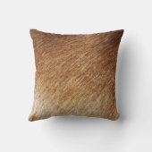 大地の茶色の動物の毛皮の質感を捉えた自然芸術写真 クッション (裏面)