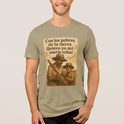 大地の貧しい人々とともに トライブレンドTシャツ (正面)