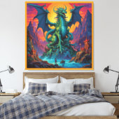 大地はドラゴン キャンバスプリント (インサイチュ (寝室))
