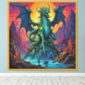 大地はドラゴン キャンバスプリント (インサイチュ (ウッドフロア))